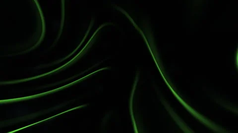 Abstract green smoke waves flowing on black background, soft glowing motion Видео 330082749