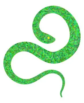 Abstract green snake Stock Illustration
