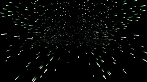 Abstract Green Space Warp and Hyperspace Motion Background Stock Footage 340508302