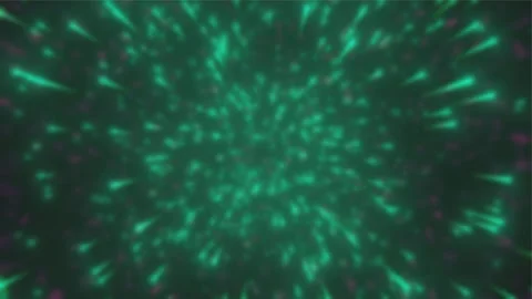 Abstract Green Space Warp Speed Background with Glowing Particles Stock Footage 334428631