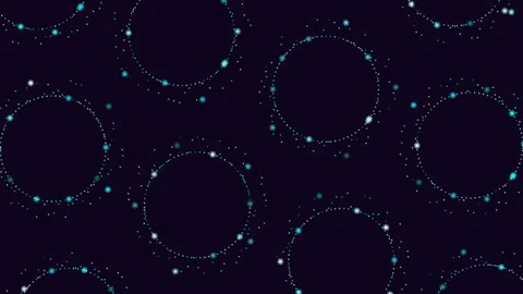 Abstract green sparkling circles on dark background, festive motion backdrop Vídeos de archivo 332106948
