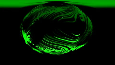 Abstract Green Sphere in Black Background Stock Footage 289116797