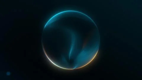 Abstract green sphere dark gradient background cinematic energetic smoothly.. Stock Illustration