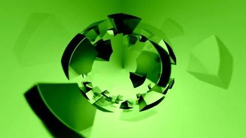 Abstract Green Sphere Stock Footage 289129828