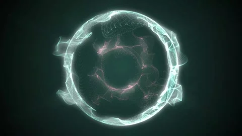 Abstract green sphere with red sphere within Stock Footage 250608802