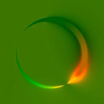 Abstract Green Spinner. Clockwise Direction. Looping Refresh Logo. Web Design. Stock Illustration