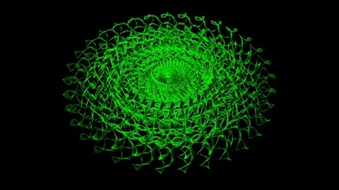 Abstract green spiral background Stock Footage 242011008