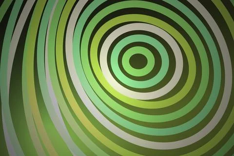 Abstract green spiral pattern with concentric circles Stock Illustration