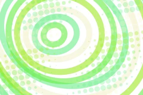 Abstract green spiral pattern with dotted circles background Stock Photos