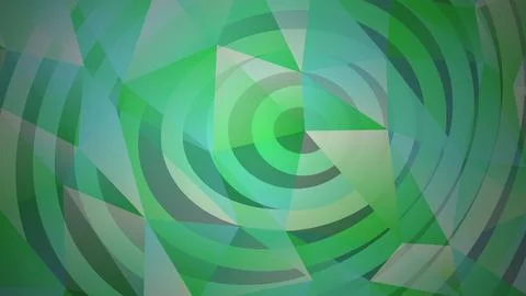 Abstract green spiral pattern with geometric shapes Illustration