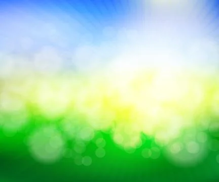 Abstract green spring blur background vector illustration Stock Illustration