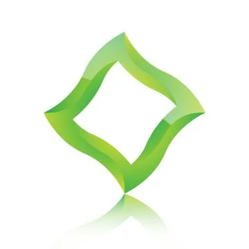 Abstract green square icon Stock Illustration