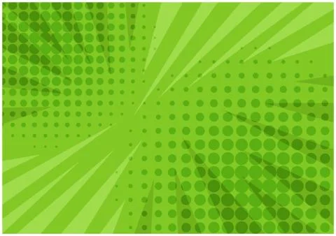 Abstract green striped retro comic background Stock Illustration