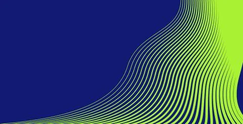 Abstract green stripes background with line art style Stock Illustration