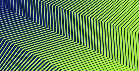 Abstract green stripes background with line art style Stock Illustration