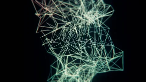 Abstract green structure background with triangles and network. Stock Footage 55575014