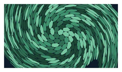 Abstract green swirl background with dynamic vortex effect using hexagonal .. Stockillustratie