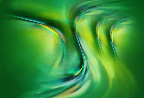 Abstract Green Swirl Background With Fluid Motion, Organic Texture and Flow.. Stock Illustration