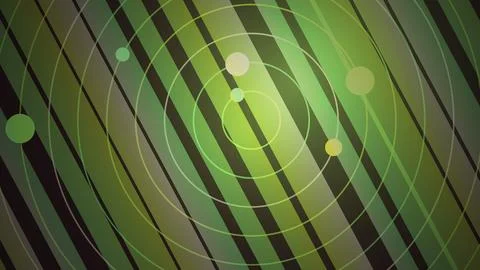 Abstract green swirl pattern with bright circles and lines イラスト素材