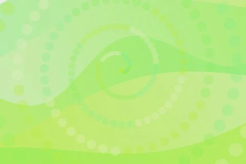 Abstract green swirl pattern with circles and curves Stock Illustration