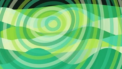 Abstract green swirl pattern with circular shapes Stock Illustration