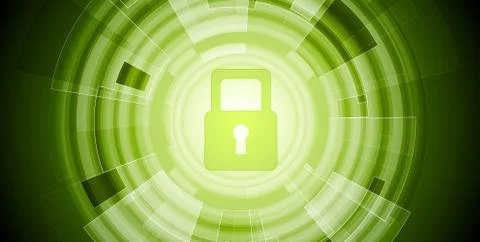Abstract green tech security background Stock Illustration