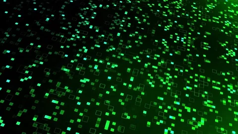 Abstract green technology background with glowing pixels Stock Footage 318517817
