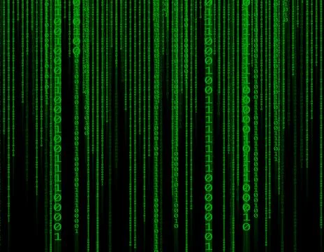 Abstract green technology binary background. Binary Computer Code. Programm.. 스톡 일러스트