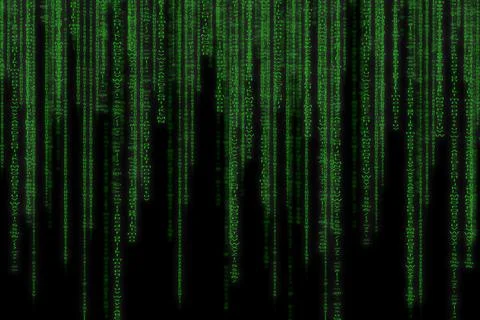 Abstract green technology binary background. Binary Computer Code. Programm.. 写真素材