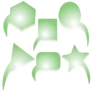 Abstract green text bubbles abstract green text bubbles, vector art illust... Stock Photos