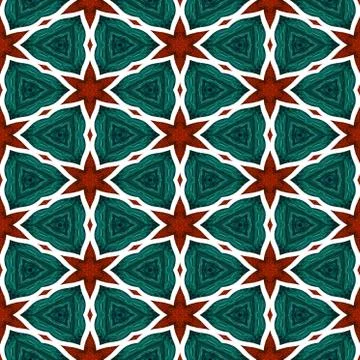 Abstract green texture or background with red stars with Christmas look made Stock Illustration