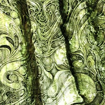 Abstract green textured background featuring intricate swirling patterns Stock Illustration