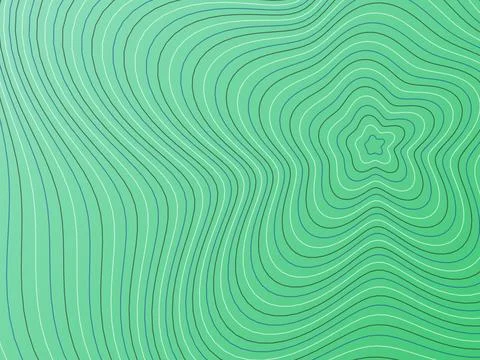 Abstract Green Topographic Map Background with Wavy Minimalist Contour Line.. Stock Illustration