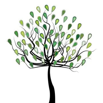 Abstract green tree Stock Illustration