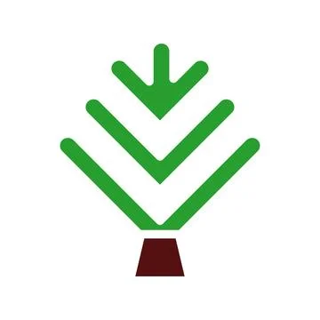 Abstract green tree logo. Concept of ecology, nature, and environment. Stock Illustration
