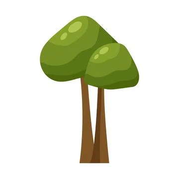 Abstract green tree on white background - Vector Stock Illustration