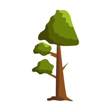 Abstract green tree on white background - Vector Stock Illustration