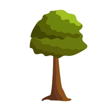 Abstract green tree on white background - Vector Stock Illustration