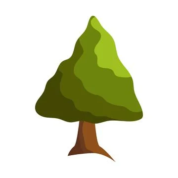 Abstract green tree on white background - Vector Stock Illustration