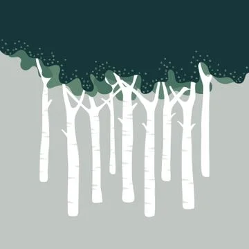 Abstract Green Trees Forest Illustrazione stock