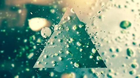 	 abstract green triangle bubbles art	 Stock Photos