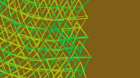 Abstract green triangle geometric pattern on brown background Stock Illustration