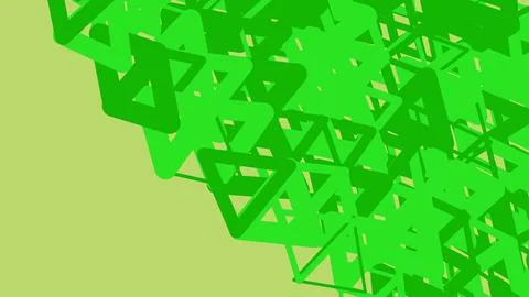 Abstract green triangle pattern background Stock Illustration