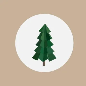 Abstract green triangle pattern Christmas tree Stock Illustration