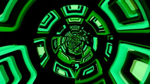 Abstract Green Tunnel Stock Footage 289122206