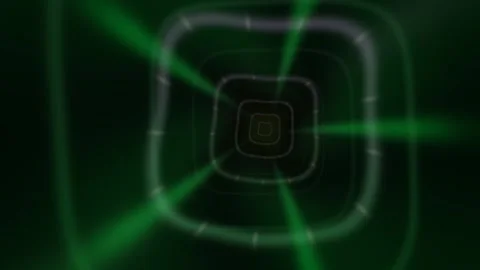 Abstract Green Tunnel Geometry Seamless Loop Stock Footage 340565707