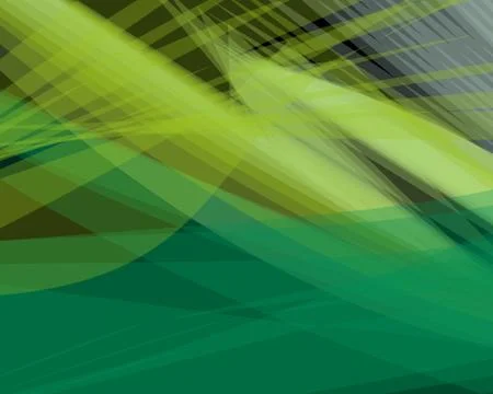Abstract green vector background banner, transparent wave lines shapes Stock Illustration