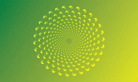 Abstract green vector background with circular floral patterns and decorative de Stock Illustration