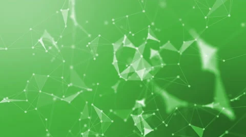 Abstract green vector background with white lines and dots Stock Footage 66685926