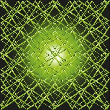 Abstract green vector on black background Stock Illustration